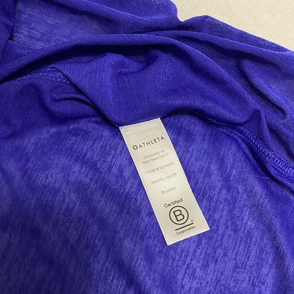 Athleta Pleated Short Sleeve Top Women’s XS NWT - Picture 4 of 11